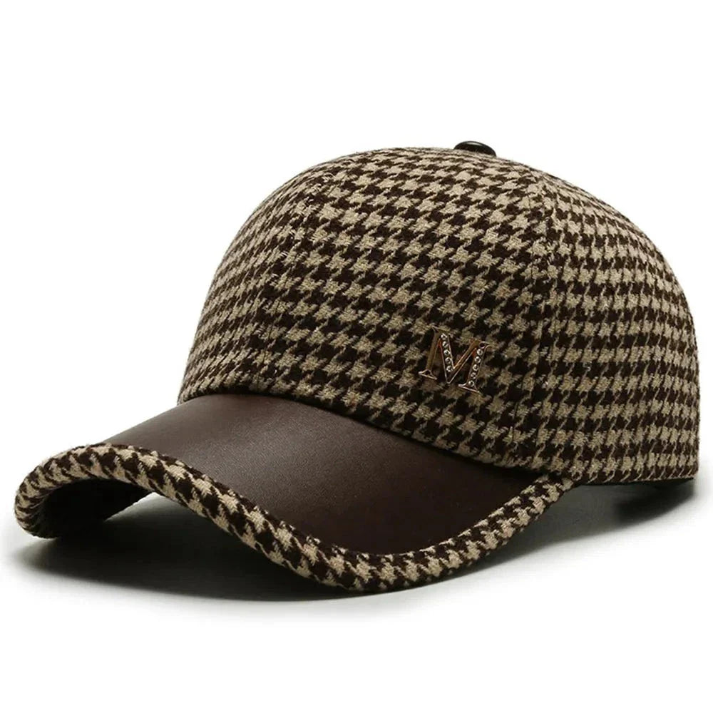 Cappello in Pelle a Vichy