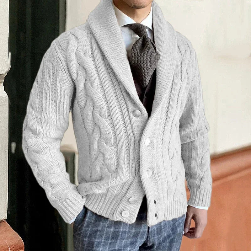 Cardigan Accogliente a Treccia