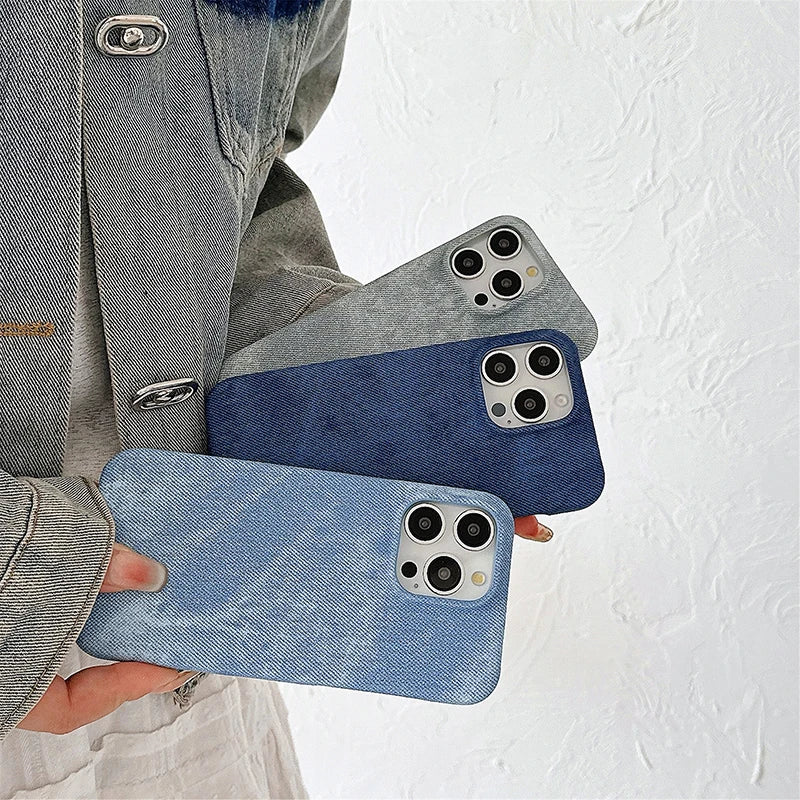Custodia per telefono in denim vintage