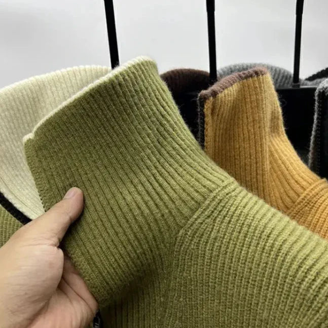 Maglione da Uomo in Maglia Premium con Mezzo Zip