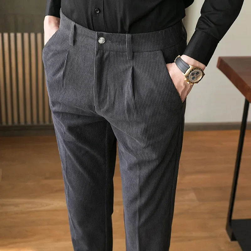 Pantaloni Eleganti in Velluto a Coste