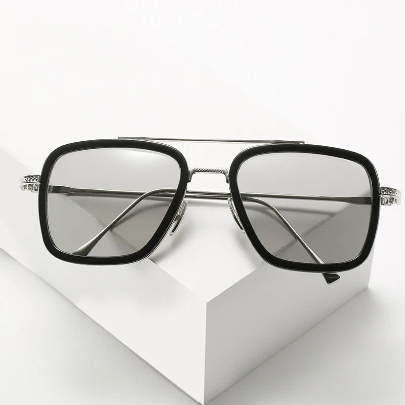 Occhiali da sole aviatore quadrati moderni