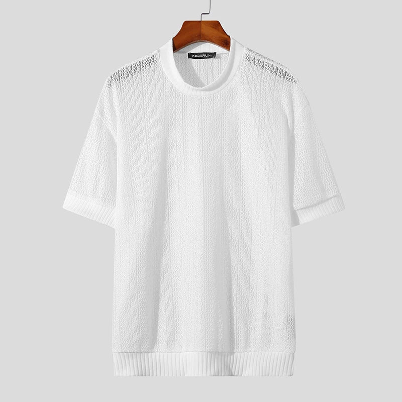 Moderno Minimalista: Maglione Uomo in Maglia Testurizzata