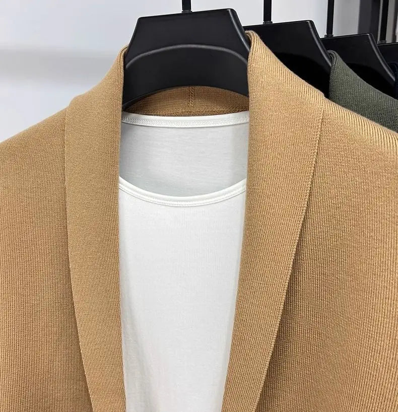 Cardigan da Uomo con Collo a Sciarpa Classico