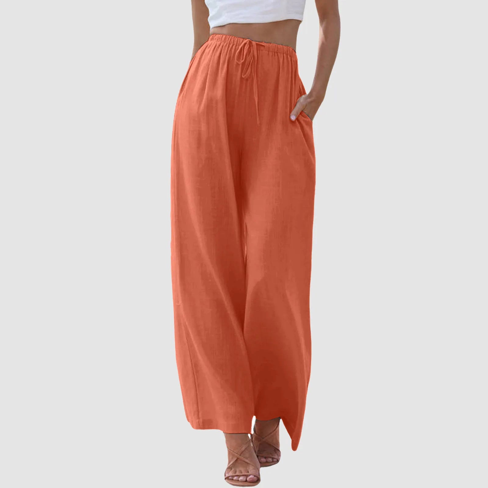 Mila Milano™ | Pantaloni comfort a gamba larga e vita alta