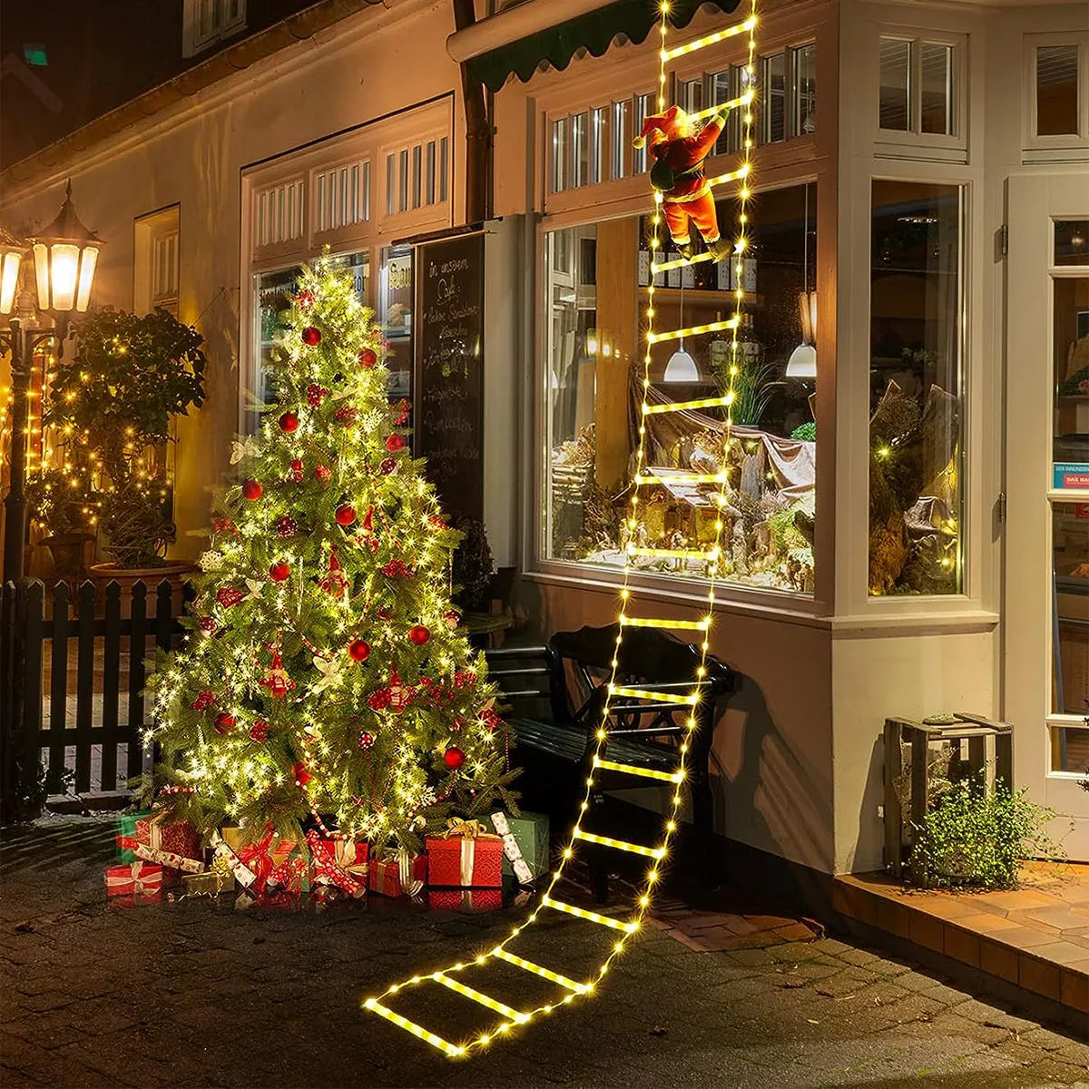 Kerstman klimladder