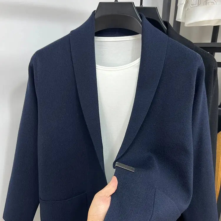 Cardigan da Uomo con Collo a Sciarpa Classico