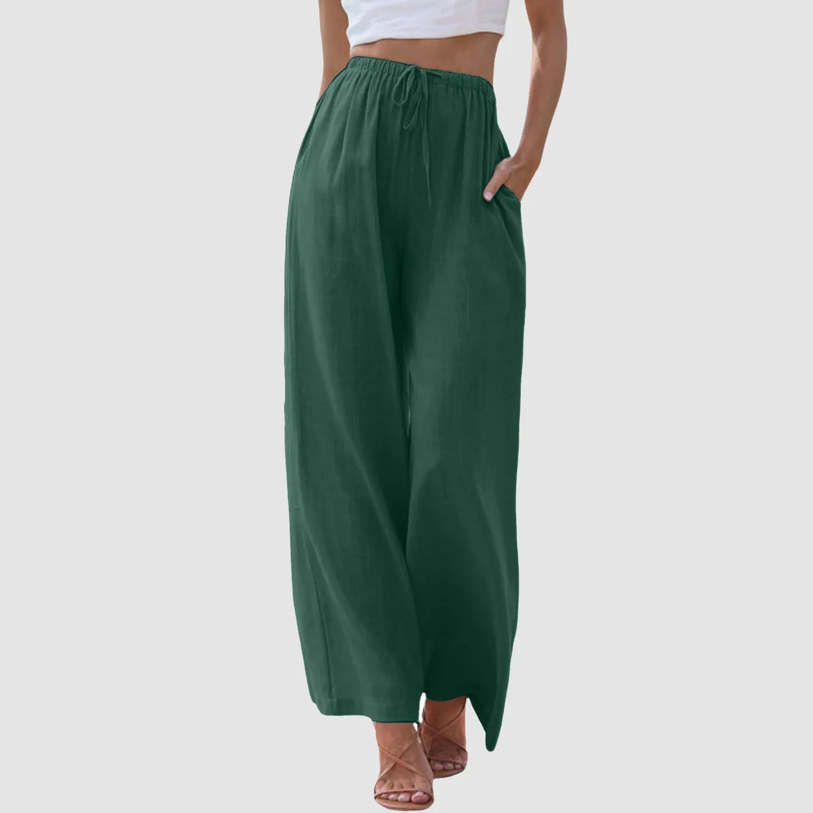 Mila Milano™ | Pantaloni comfort a gamba larga e vita alta