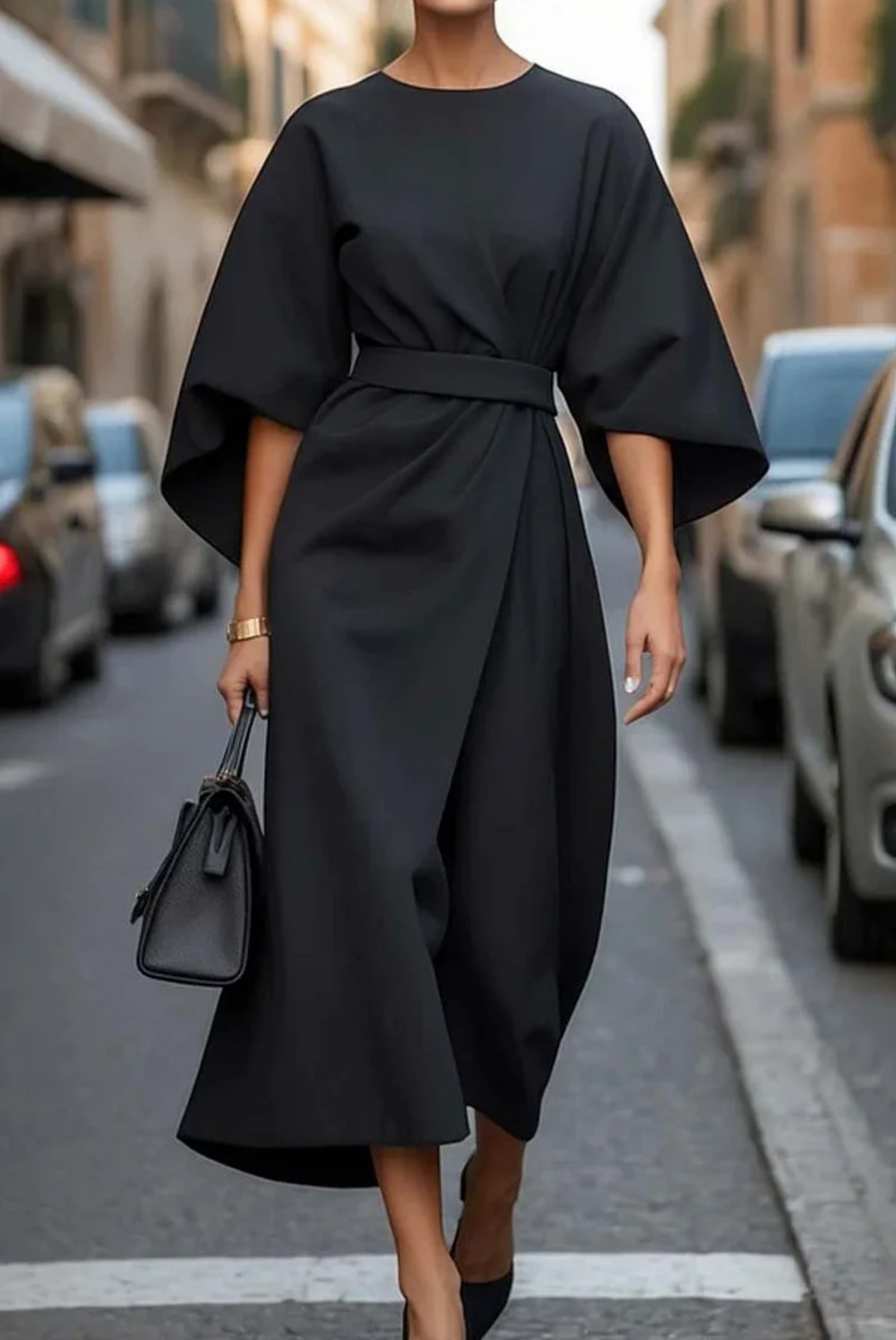 Mila Milano™ | ABITO CON MANICHE LANTERNA
