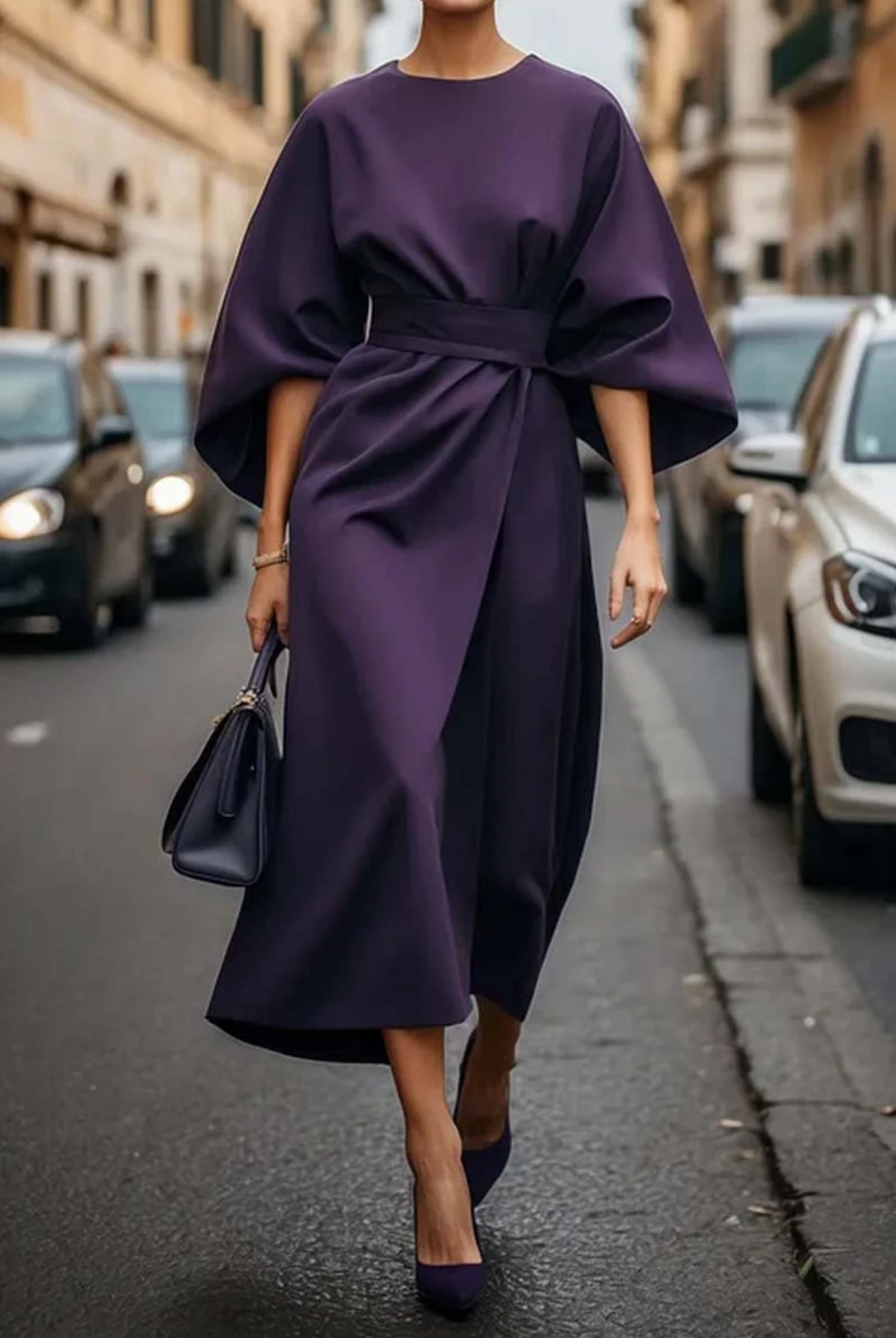 Mila Milano™ | ABITO CON MANICHE LANTERNA