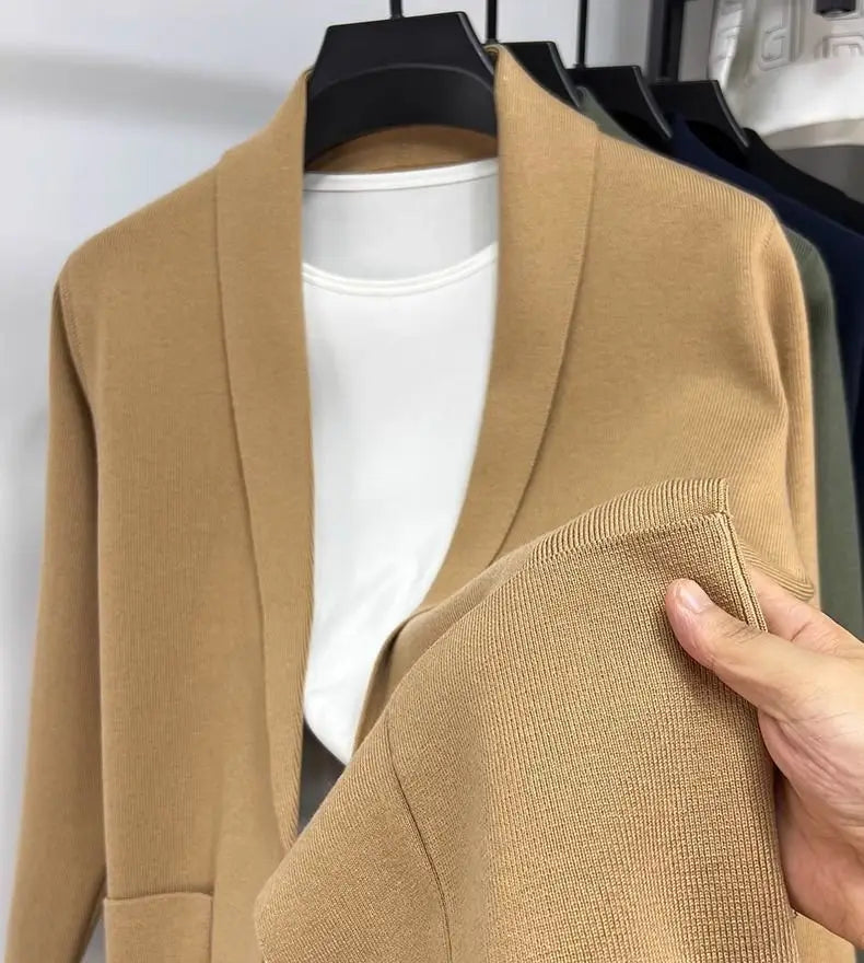 Cardigan da Uomo con Collo a Sciarpa Classico