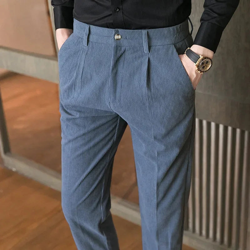 Pantaloni Eleganti in Velluto a Coste