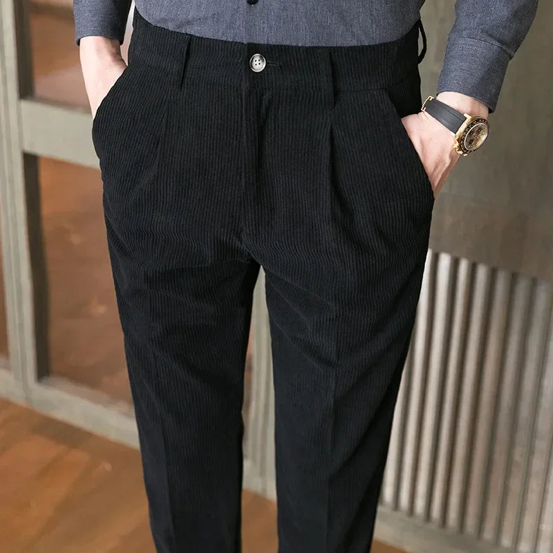 Pantaloni Eleganti in Velluto a Coste