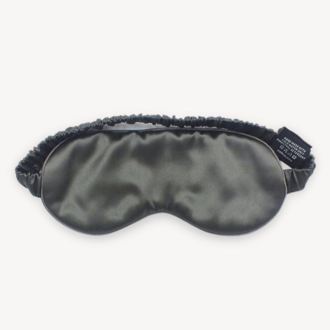 Maschera Notturna in Seta Elegante | Grigio Scuro