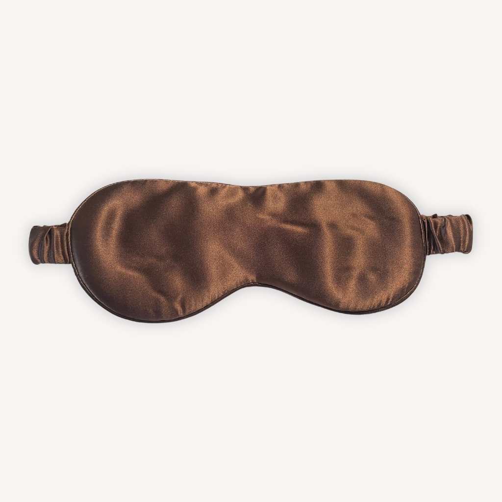 Maschera per il Sonno in Seta Elegante | Cioccolato