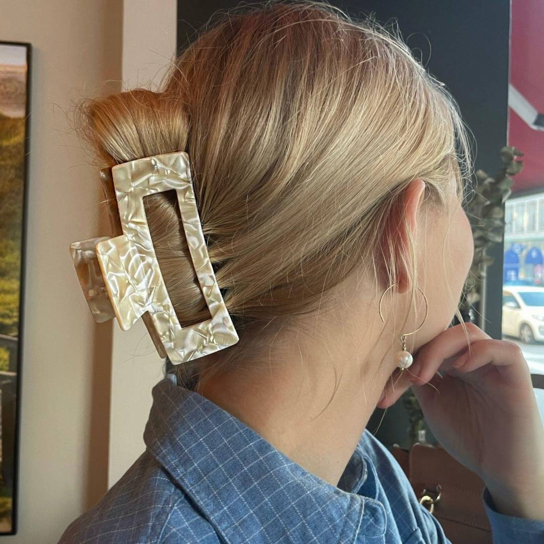NAOMI Hair Clip - Marble (10 cm)