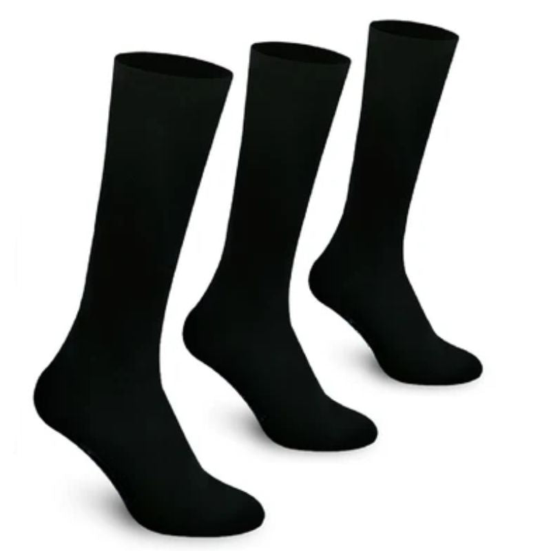 Set di 5 Calze Lunghe in Seta - Nero