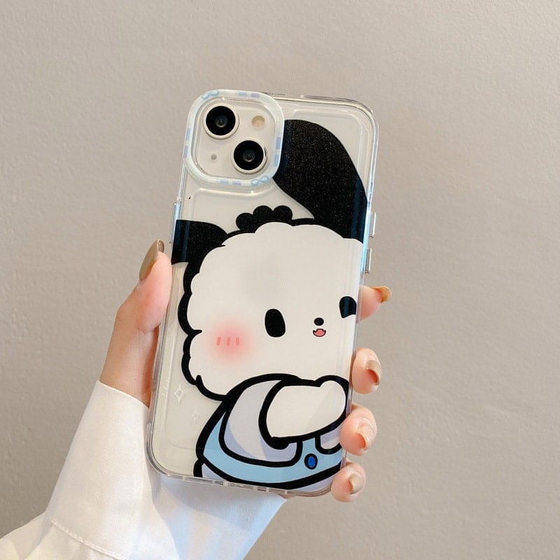 Custodia iPhone Kawaii Anime Hello Kitty & Pochacco