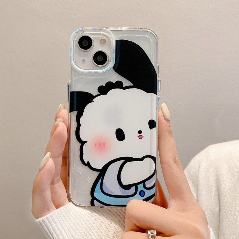 Custodia iPhone Kawaii Anime Hello Kitty & Pochacco