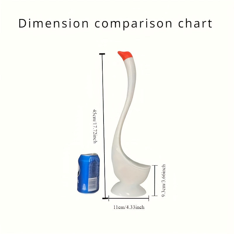 3 Color to Choose.Swan Toilet Brush, Plastic Bathroom Cleaning Tool, 360° Cleaning with Angled Bristles, Reusable Plastic Bathroom Brush for Efficient Bathroom Cleaning at Home And Office, Hotel, Toilet Brush And Stand Set