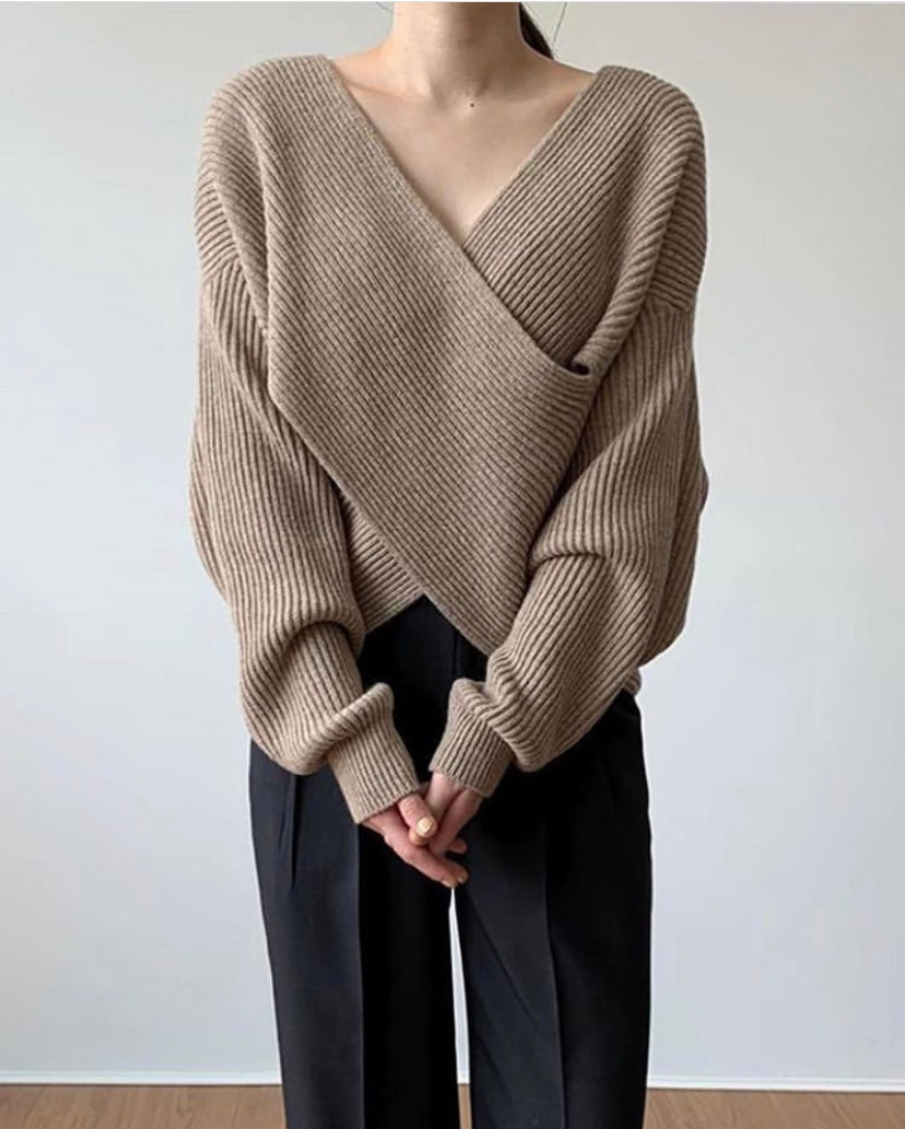 Mila Milano™ | Pull in maglia incrociata chic