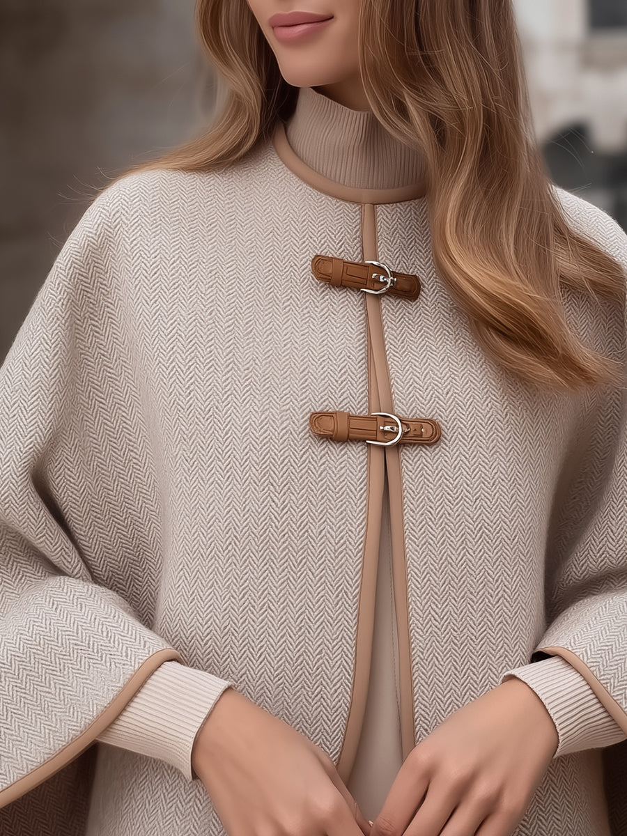 Mila Milano™ | Herringbone Buckle Cape