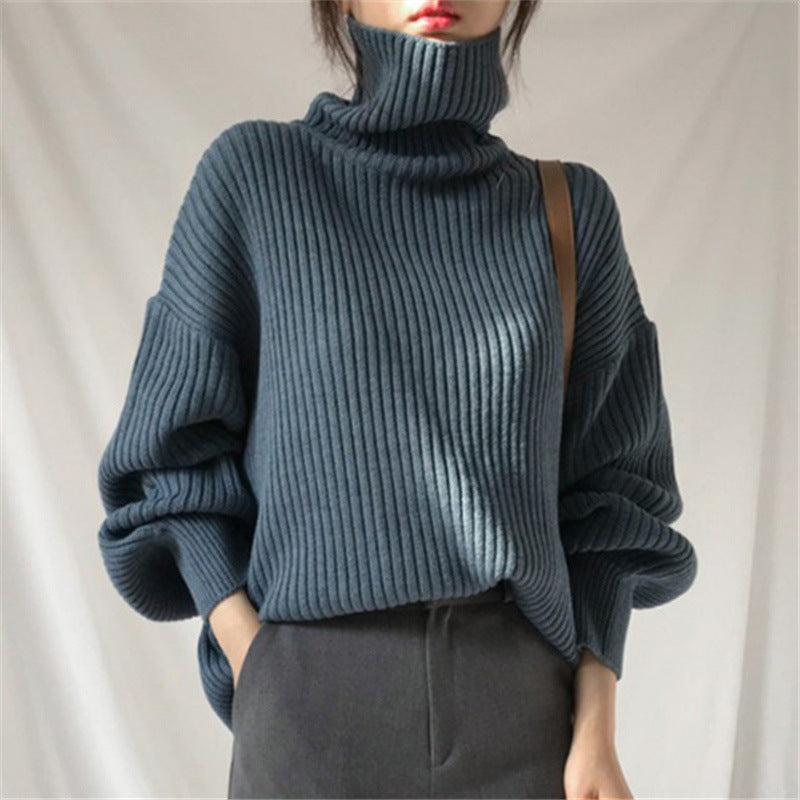 Mila Milano™ | Pullover di lusso con colletto alto e maniche a palloncino