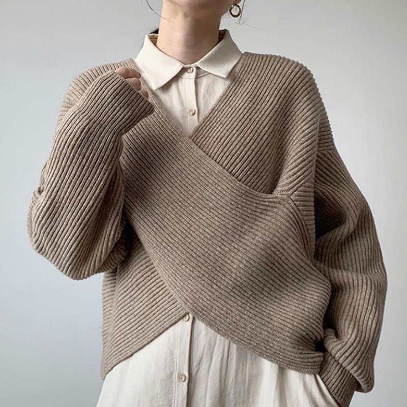 Mila Milano™ | Pull in maglia incrociata chic