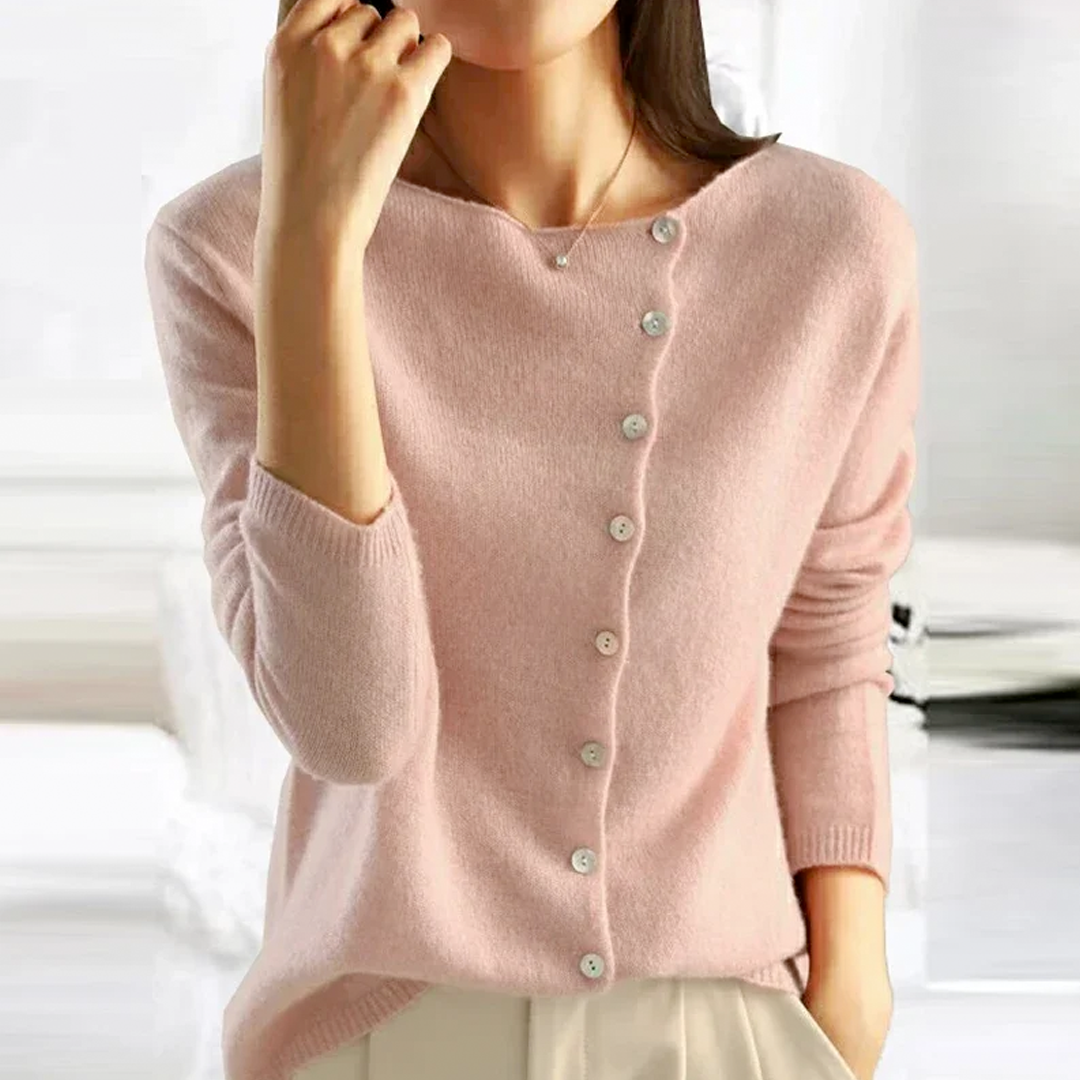 Mila Milano™ | Cardigan classico in maglia con bottoni