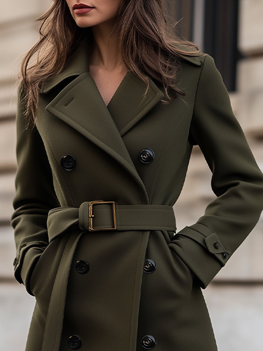 Mila Milano™ | Olive Green Wool Coat