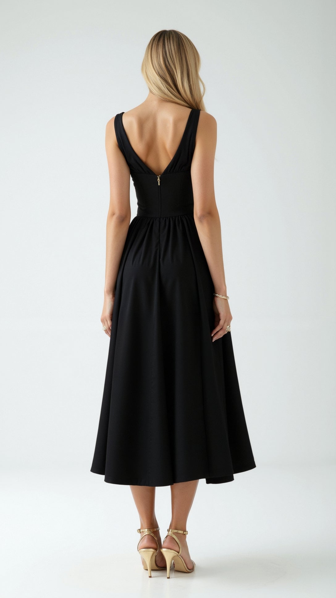 Jade – Abito midi con lacci