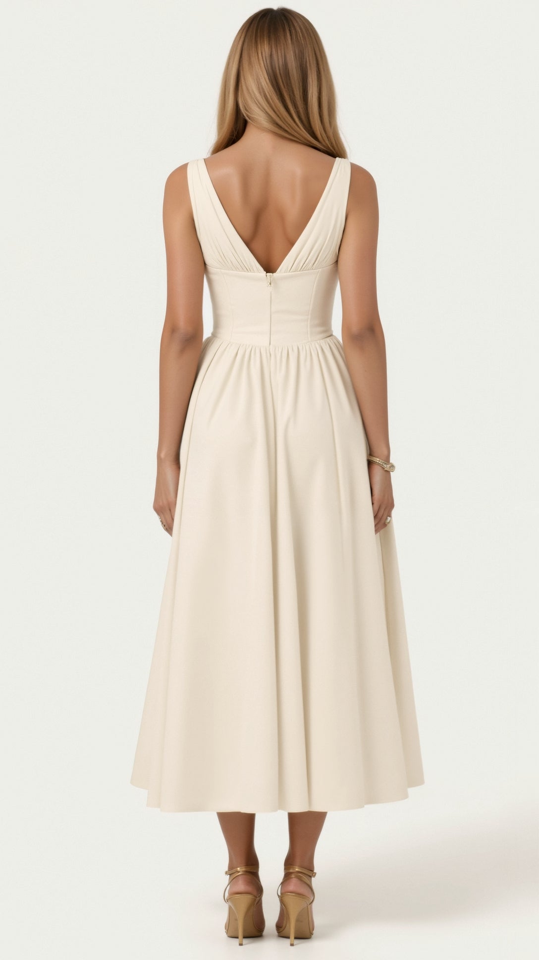 Jade – Abito midi con lacci