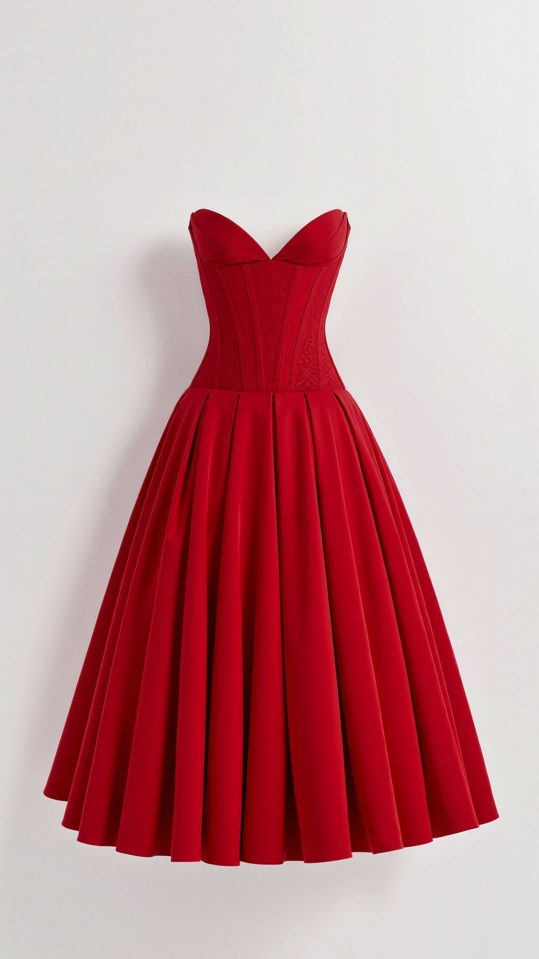 Abito midi senza spalline Celestia